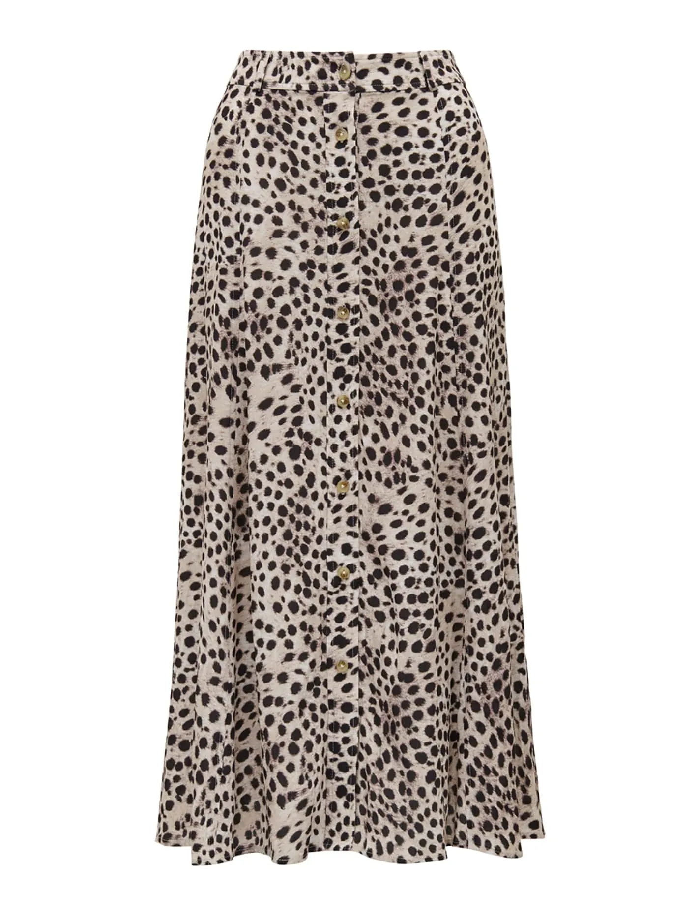 Alyssa Button Front Midi Skirt