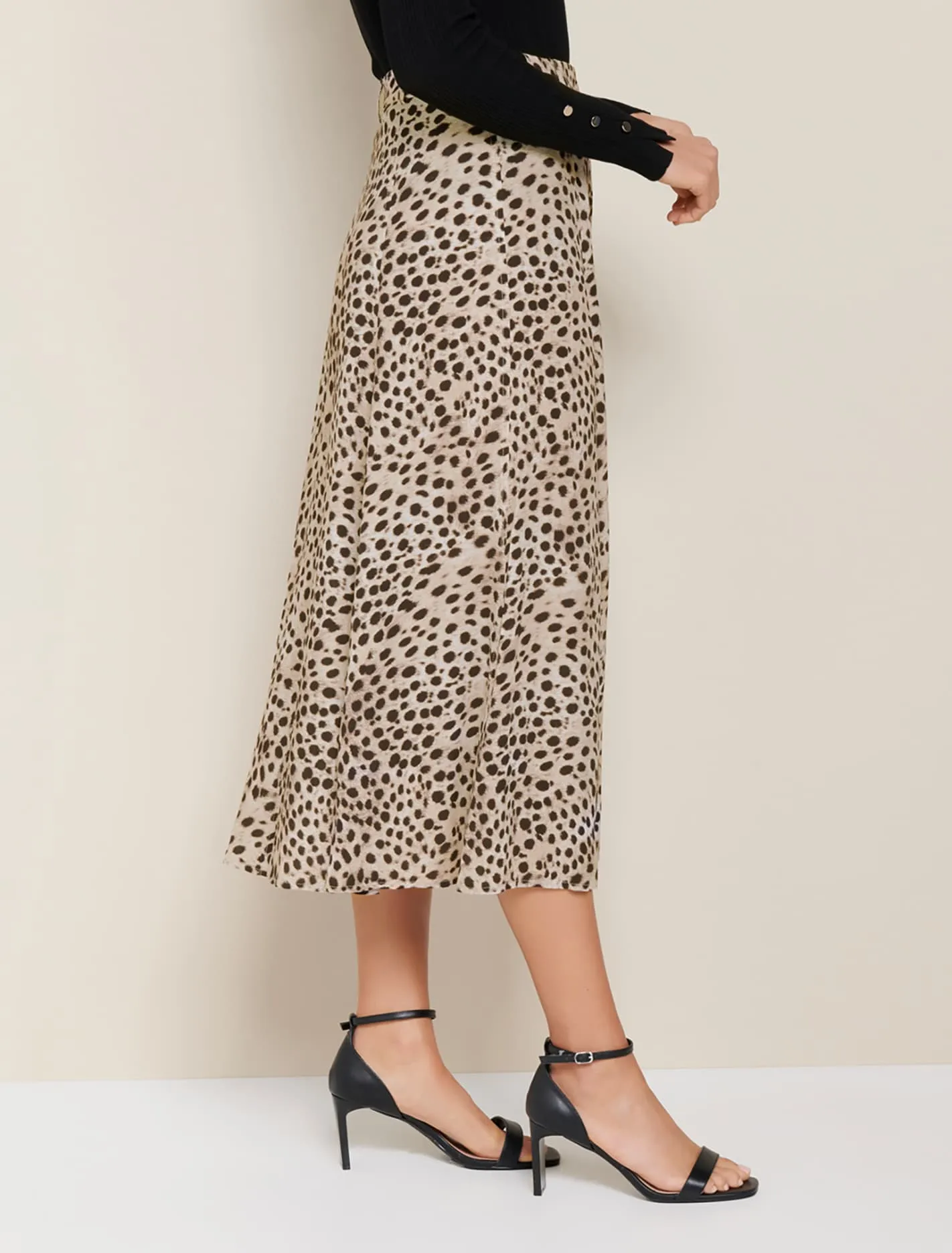 Alyssa Button Front Midi Skirt