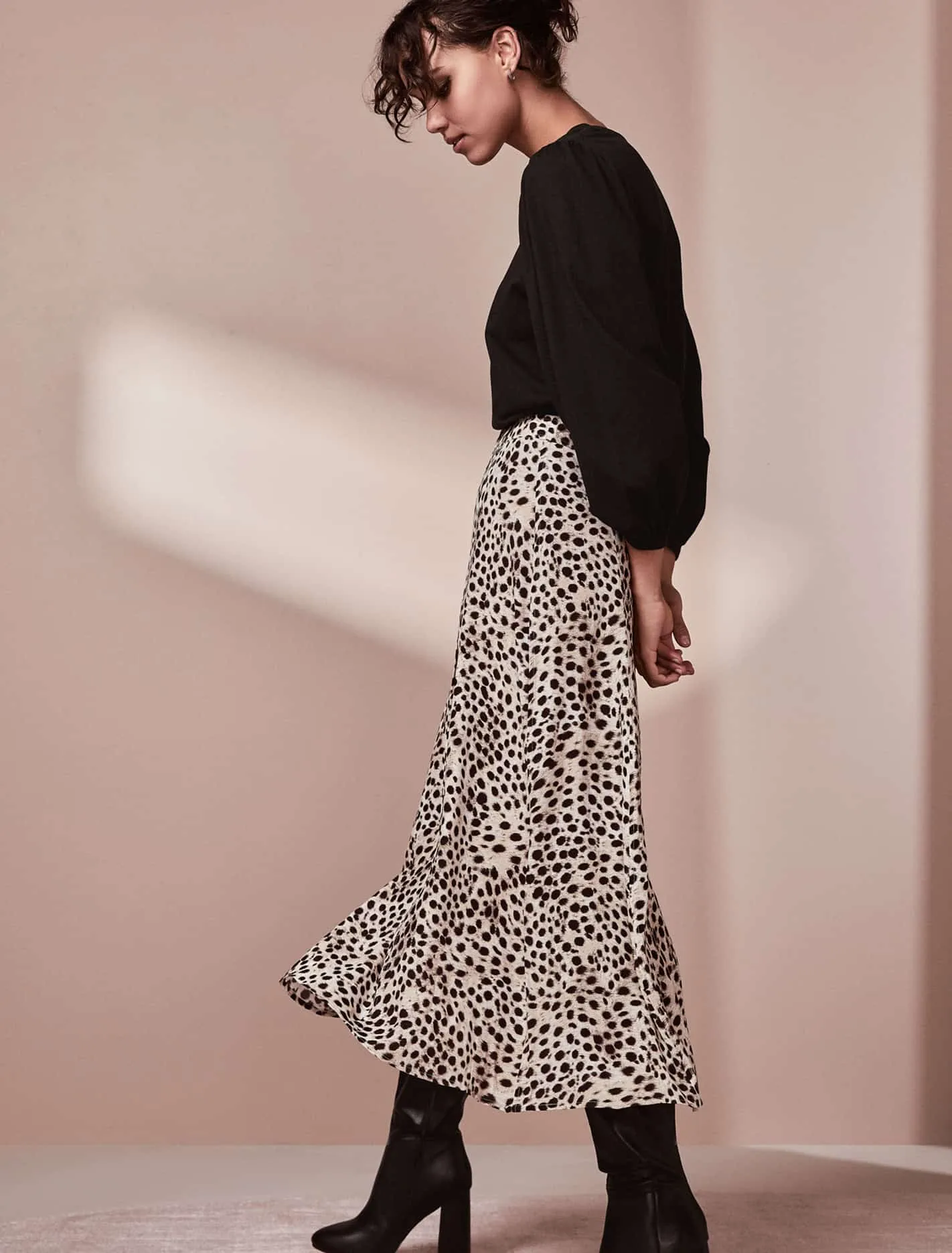 Alyssa Button Front Midi Skirt