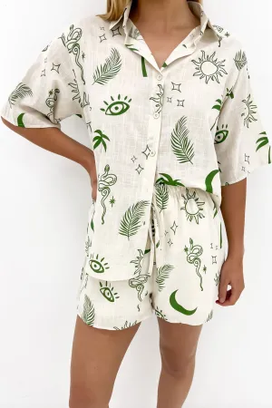 Aphaea Short Set Beige Green