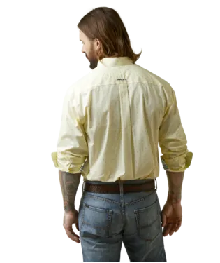Ariat Yellow Wrinkle Free Cade Classic Fit Shirt