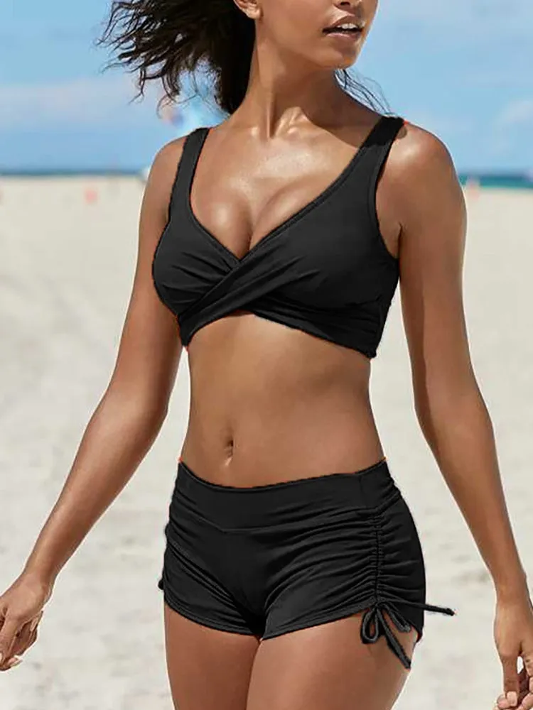 Beautiful Camouflage Print Shorts Bikini