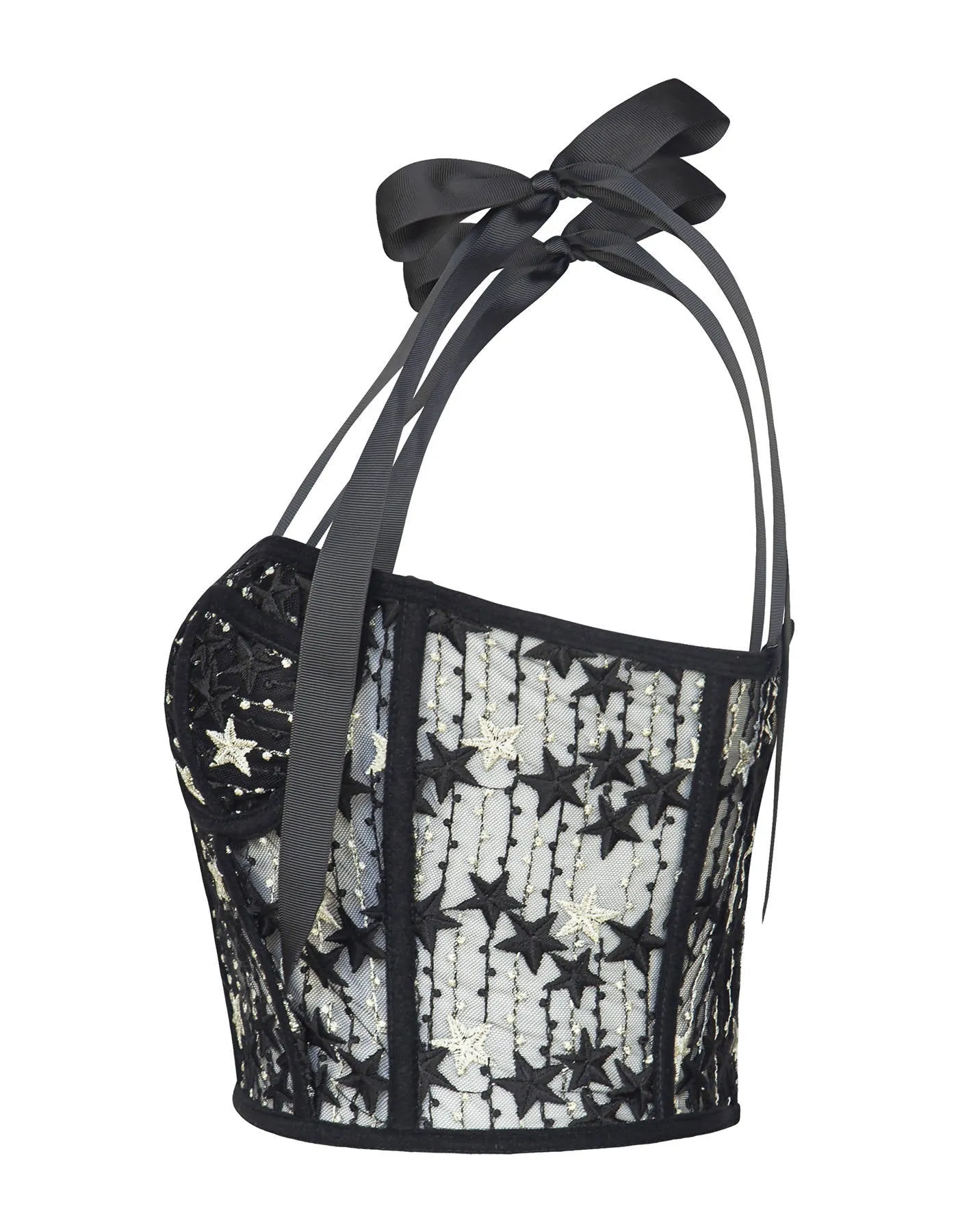 Black Lace Corset With Straps