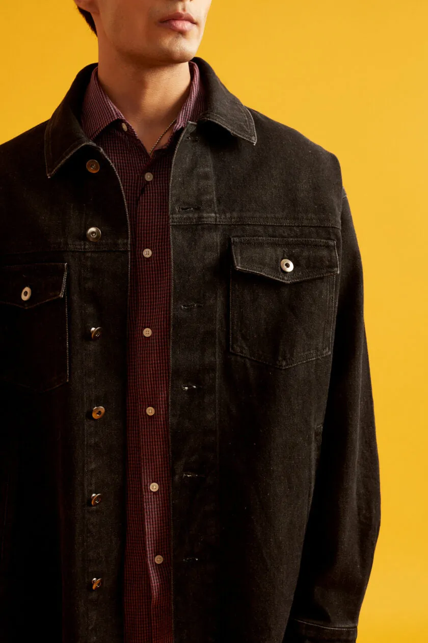 Black Oversized Denim Jacket