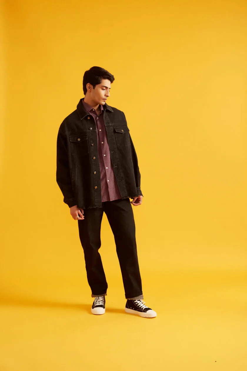 Black Oversized Denim Jacket