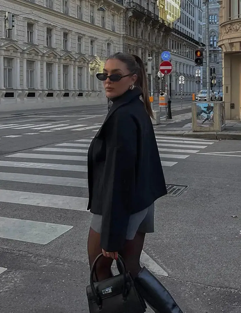 Blazer Style Button Up Jacket