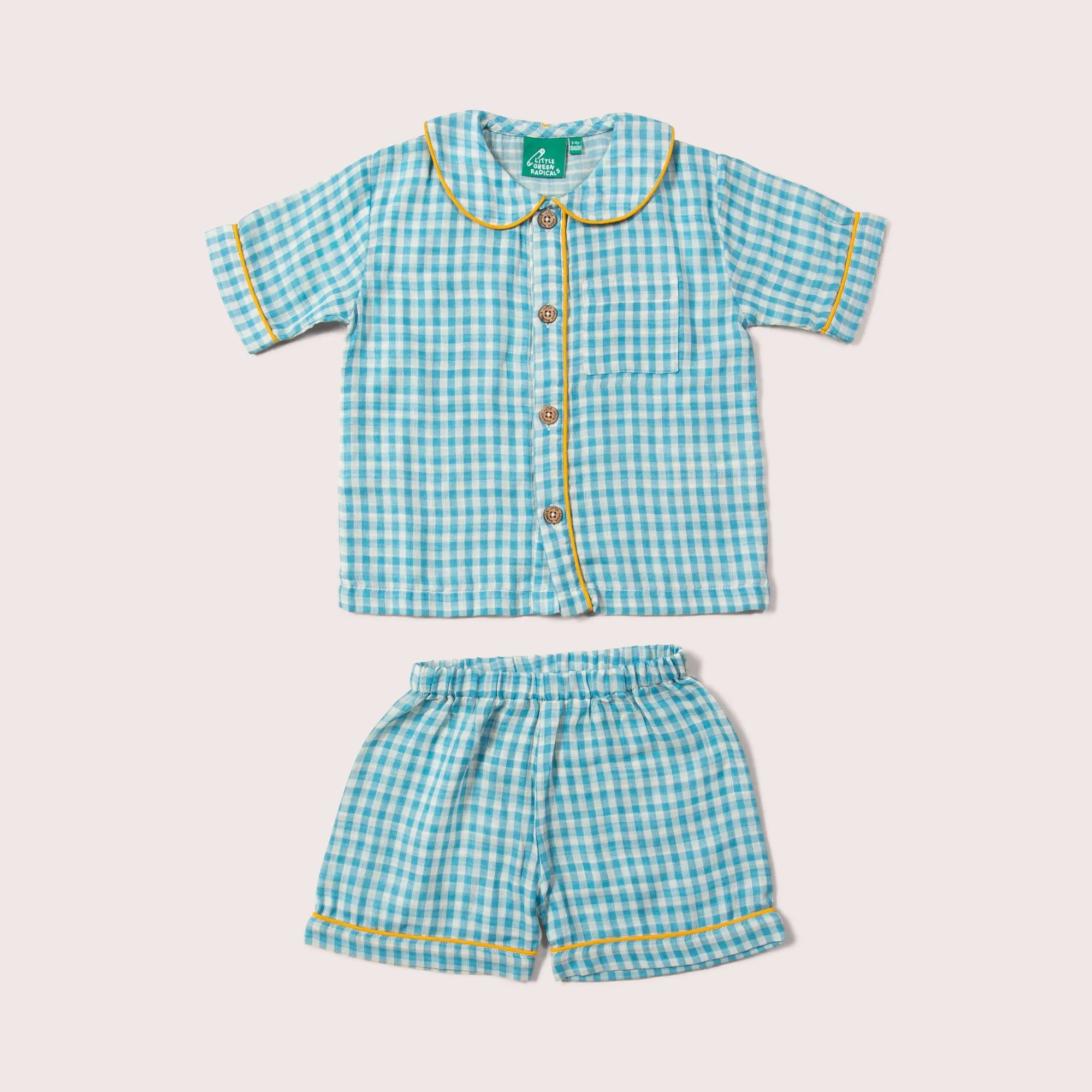 Blue Moon Button Through Pyjamas Short Set