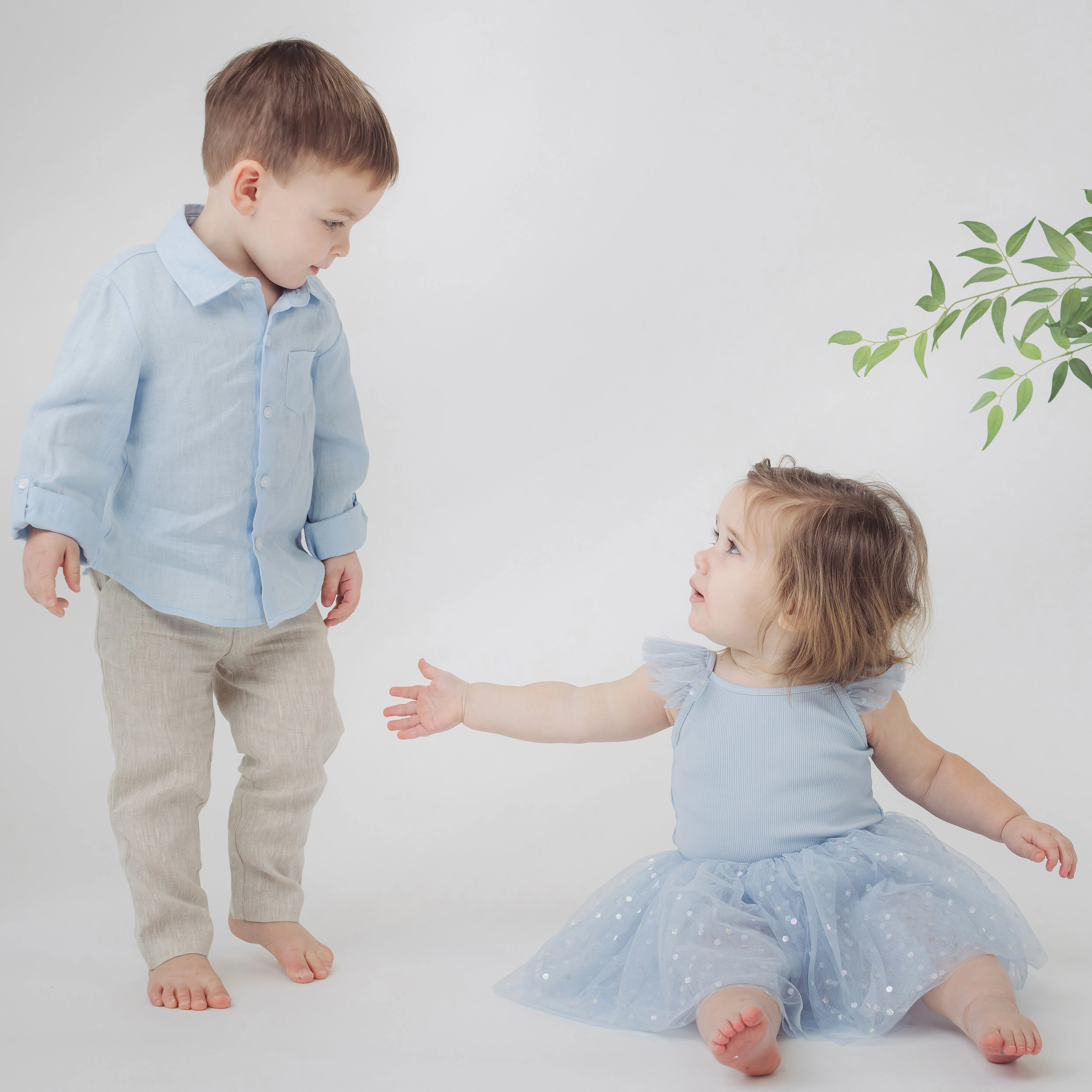 Blue Tutu Top   Bike Shorts Set