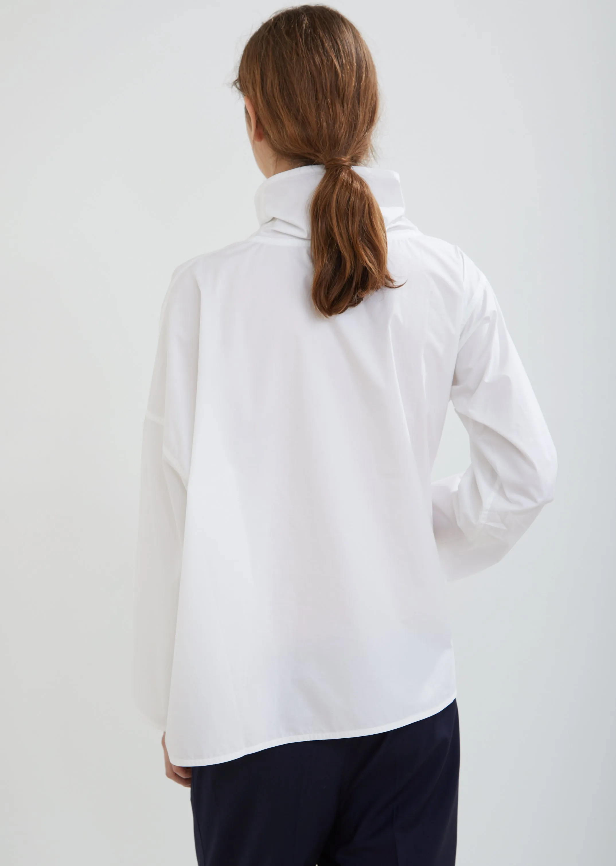 Bright Poplin Assymetric Top