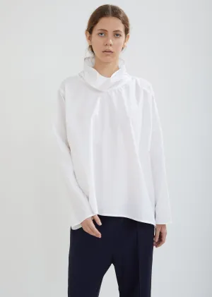 Bright Poplin Assymetric Top