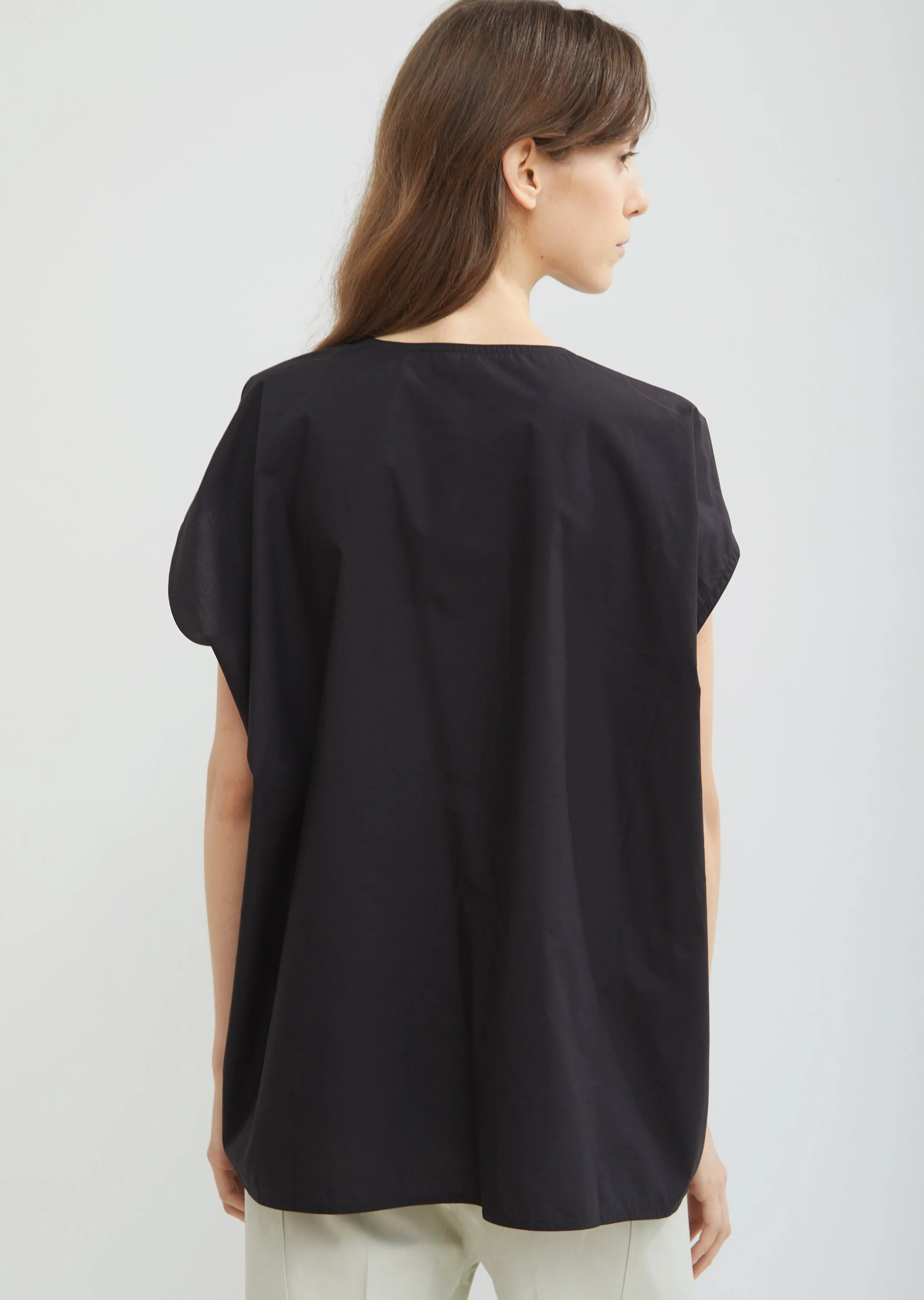 Brinley Draped Poplin Top