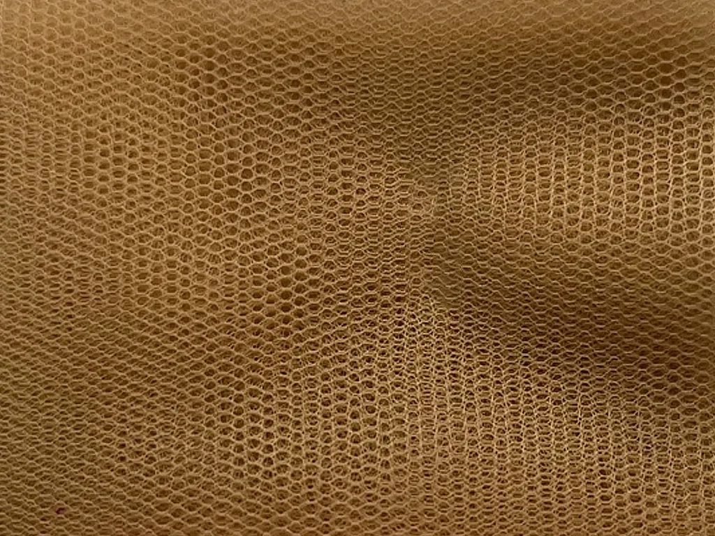 Brown Plain Net Fabric