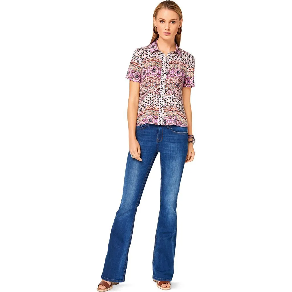 Burda Style Pattern B6527 Women's' Stand Collar Blouse