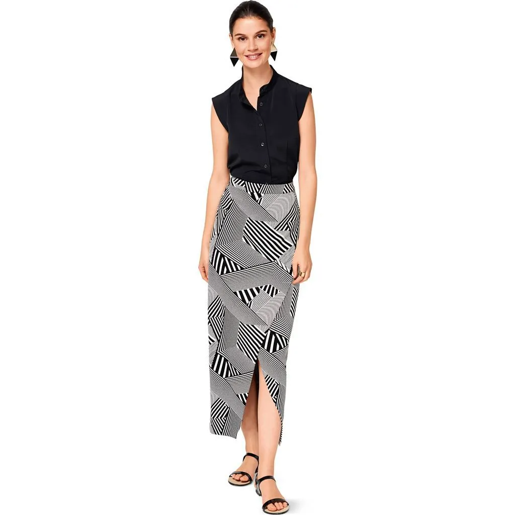 Burda Style Pattern B6527 Women's' Stand Collar Blouse