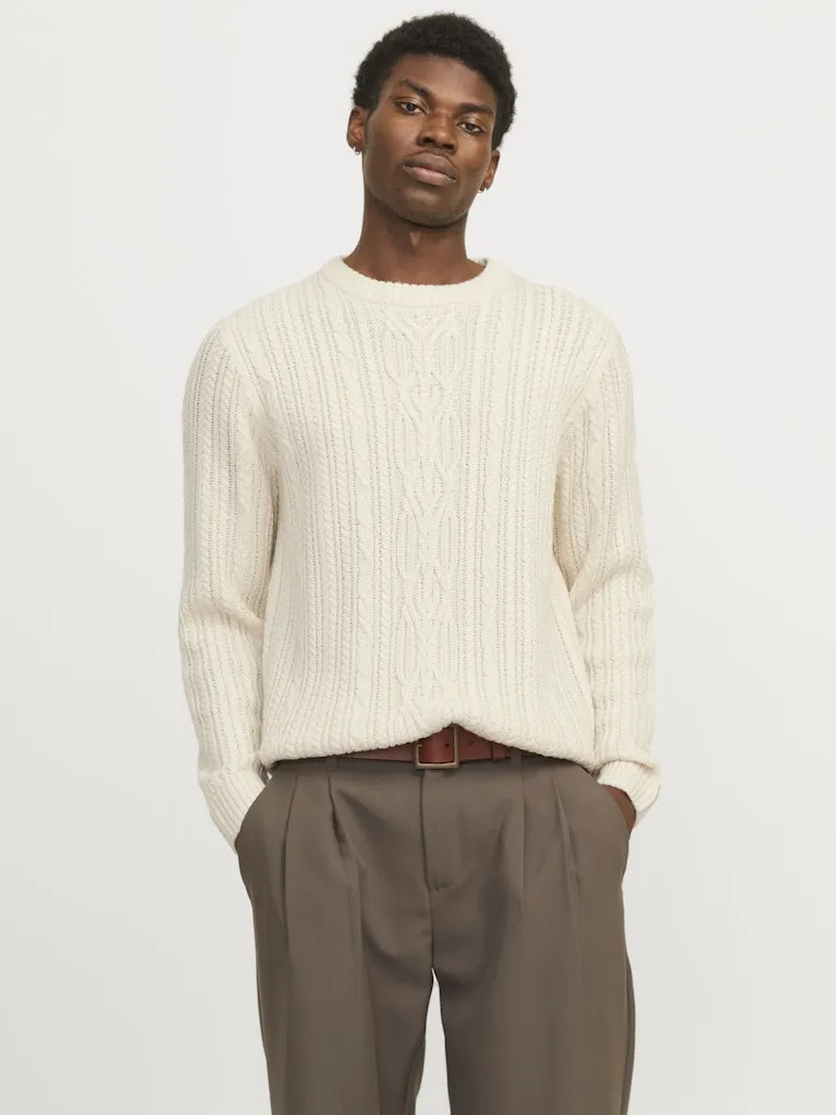 Cable Knit Sweater - Ivory