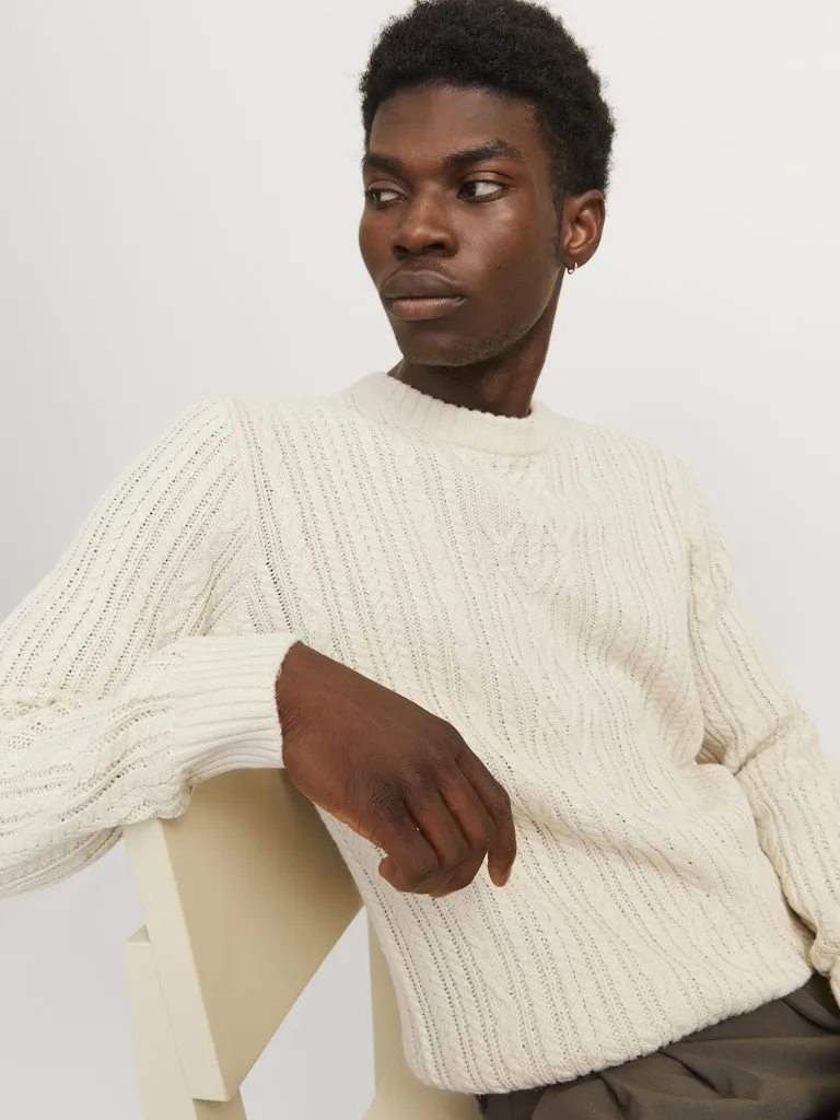 Cable Knit Sweater - Ivory