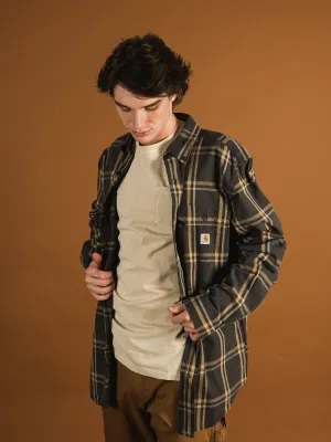 CARHARTT LOOSE FIT MIDWEIGHT LONG SLEEVE PLAID  - CLEARANCE