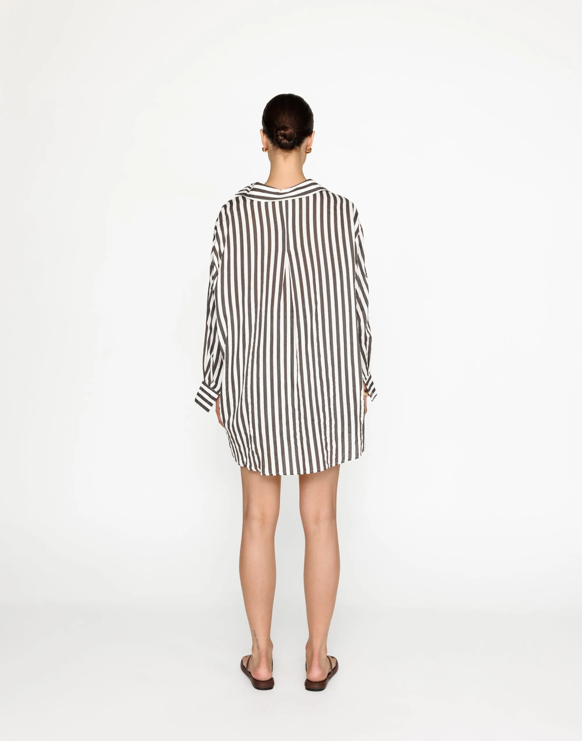 Carmine Shirt (Charcoal Stripe)