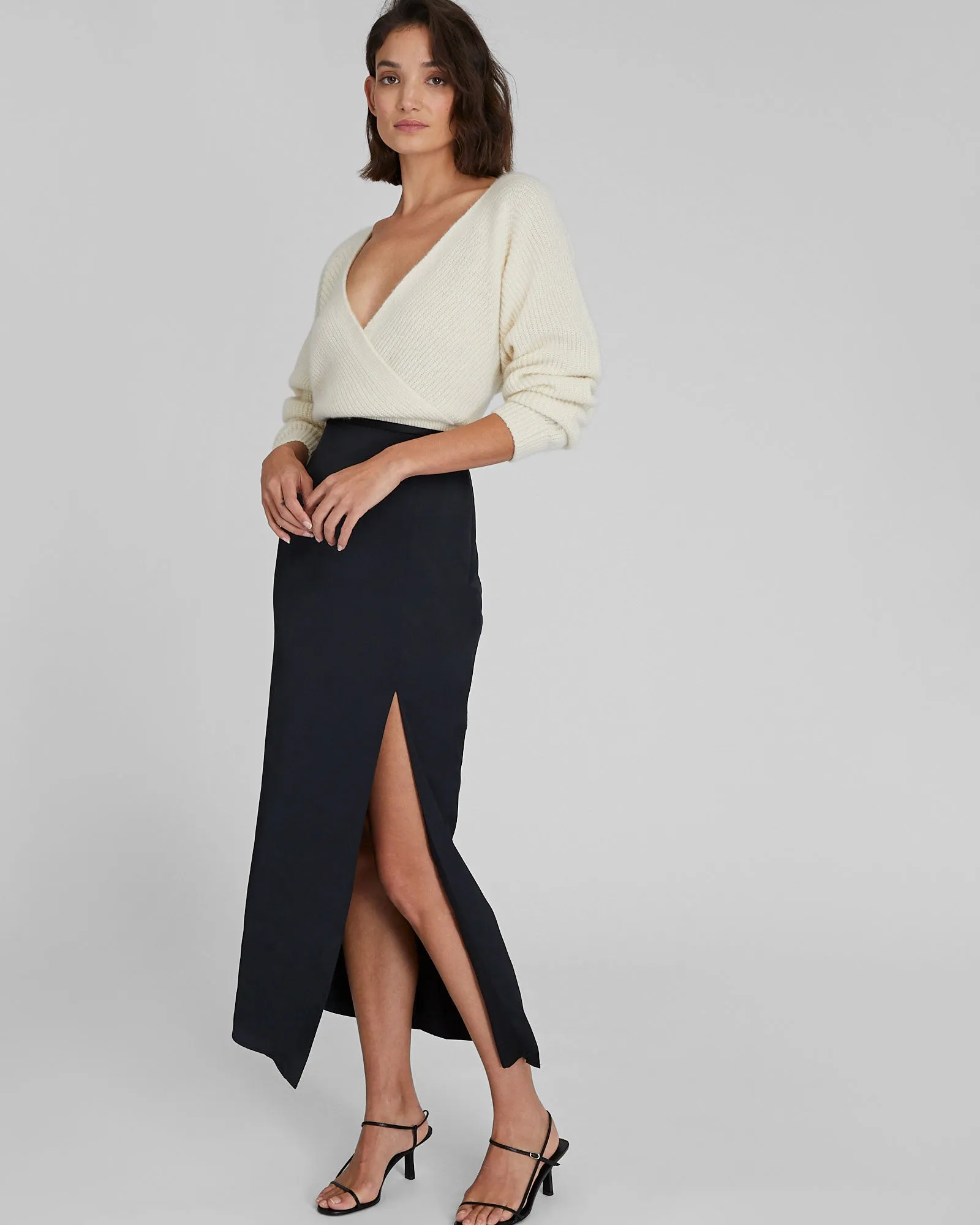 Cashmere Cross Front Sweater