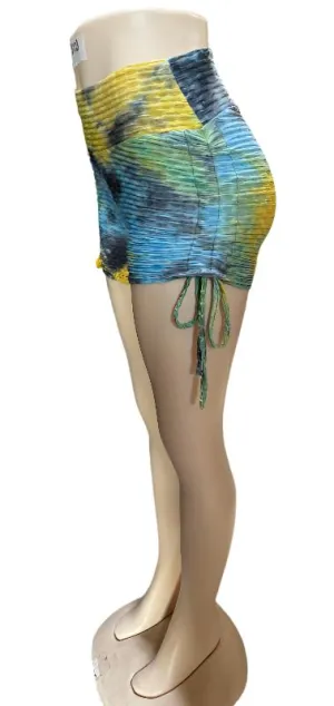 Casual Tie Dye Bubble Shorts Wholesale