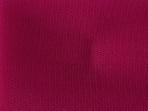 Cherry Red Plain Net Fabric (Wholesale)