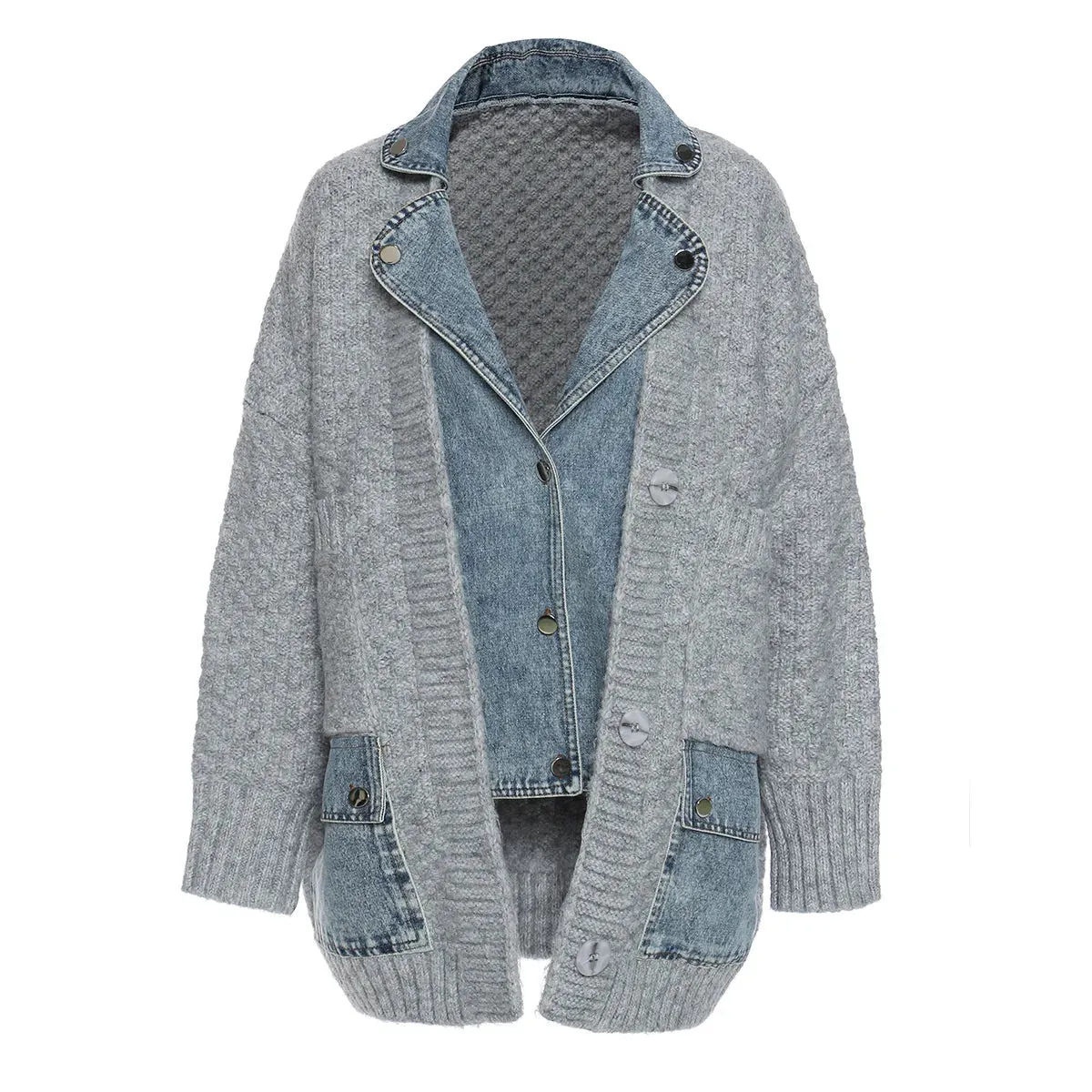 Chill Days Denim Knit Cardigan