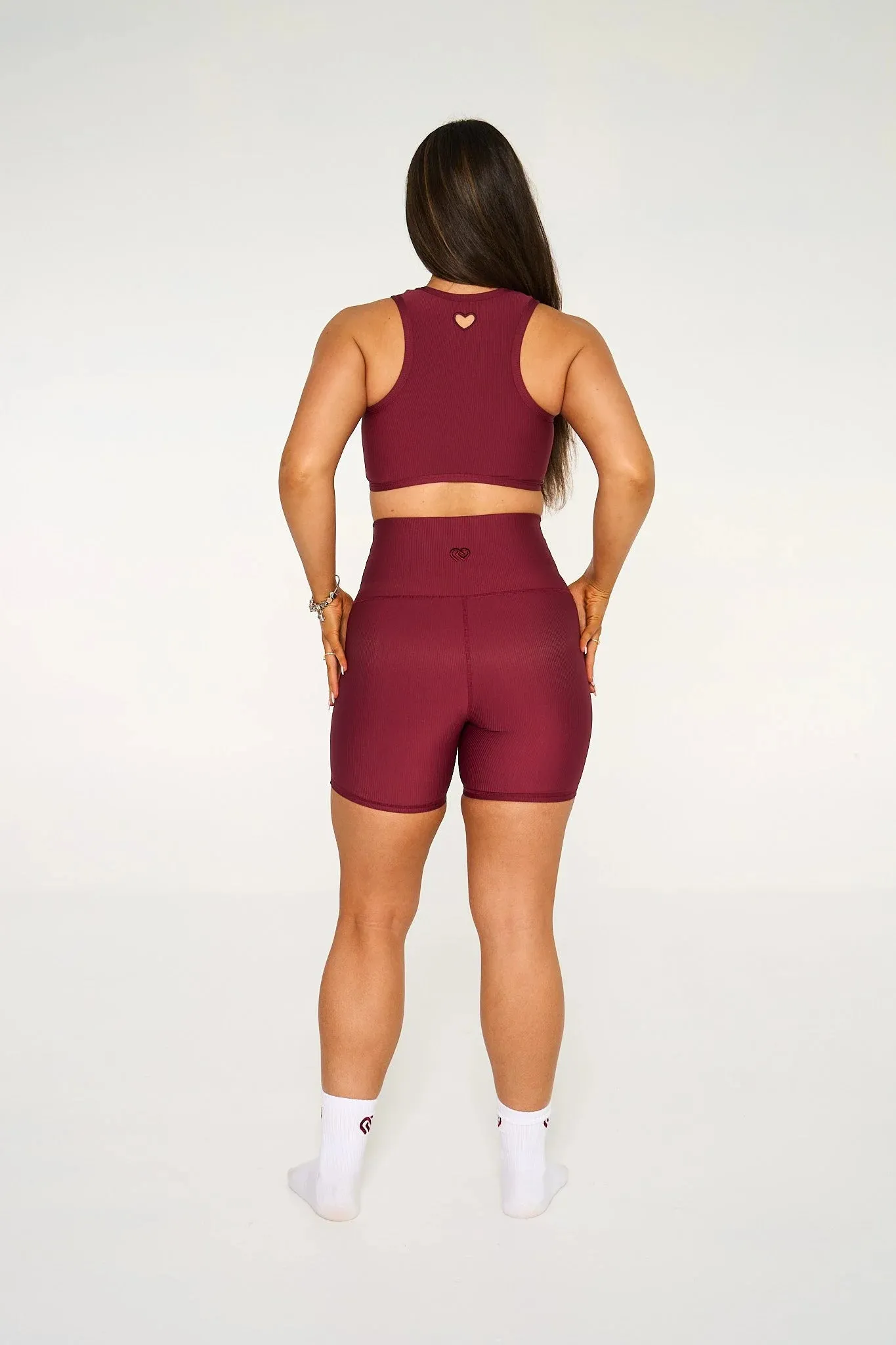 Claudia Dean Ribbed 4"  Shorts -Staples Collection Clearance