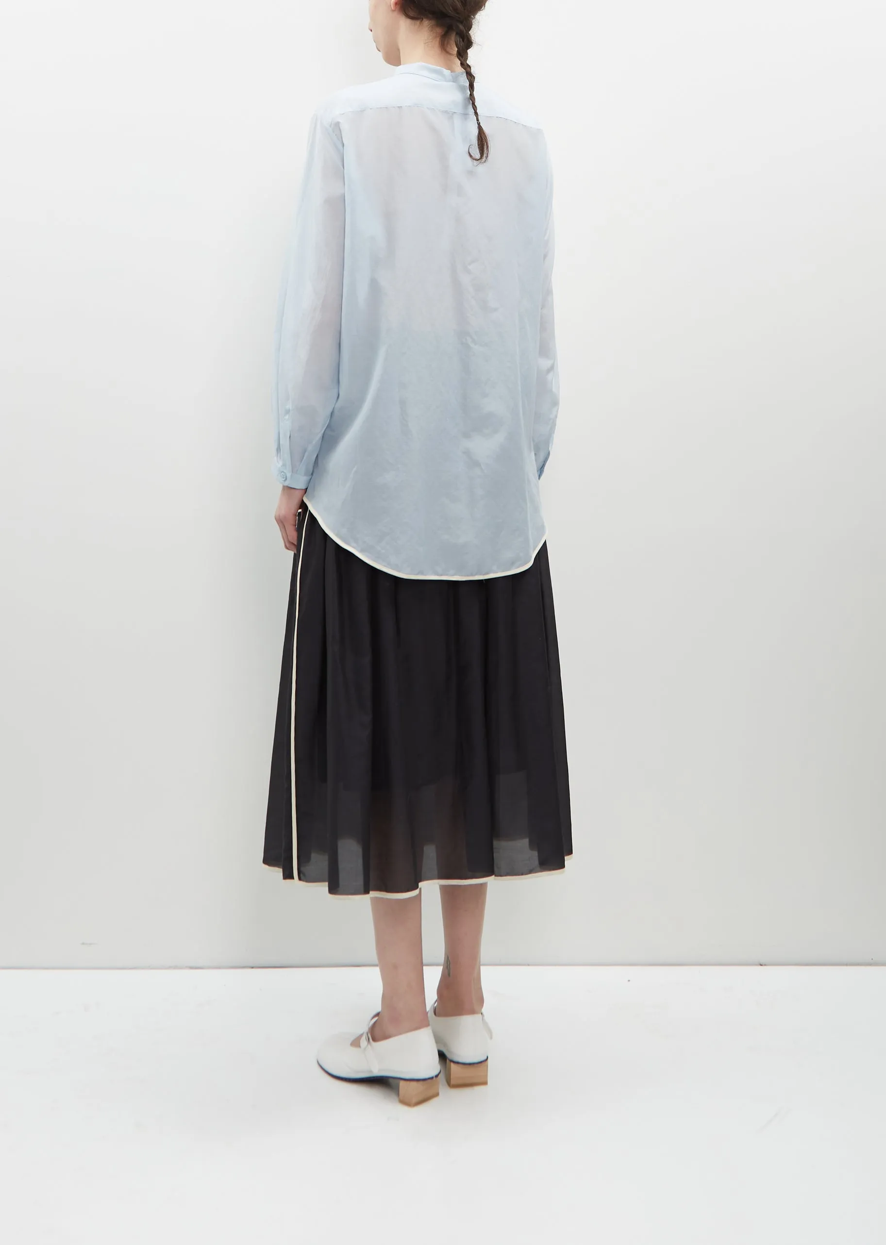 Cotton Silk Voile Oversized Shirt