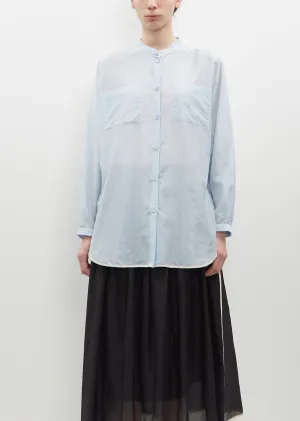 Cotton Silk Voile Oversized Shirt