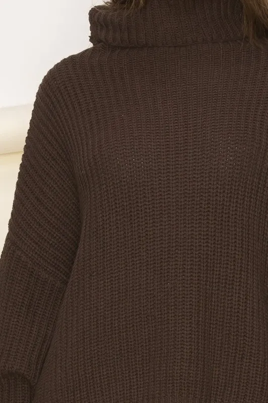 CUDDLY CUTE TURTLENECK OVERSIZED SWEATER
