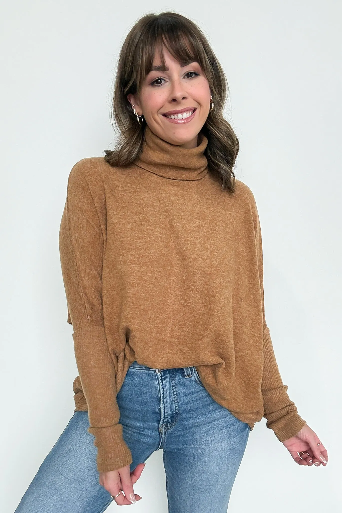 Emily Turtleneck Melange Knit Sweater