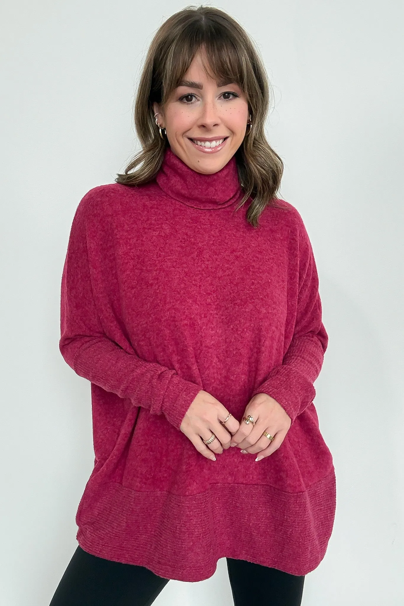 Emily Turtleneck Melange Knit Sweater