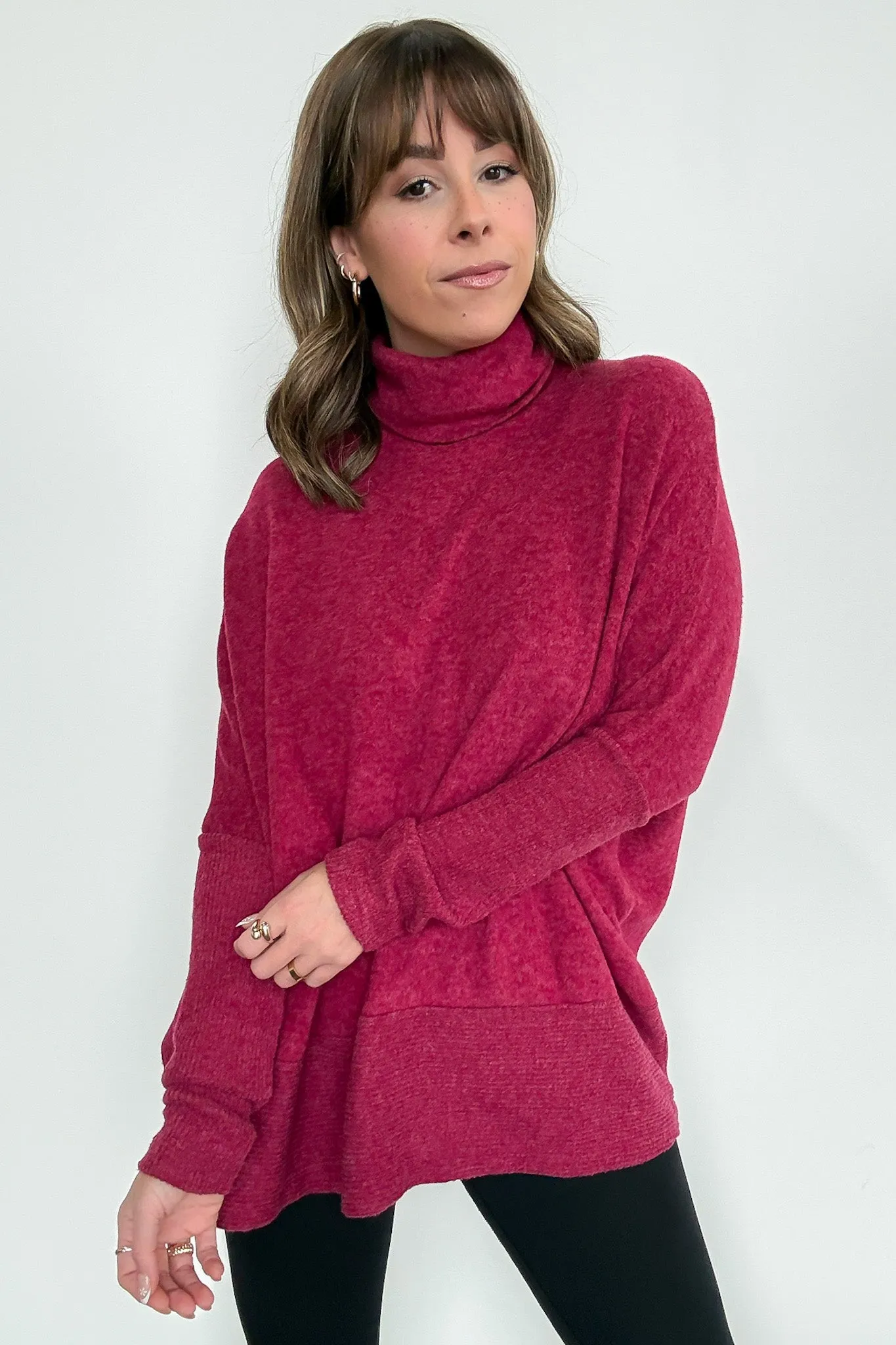 Emily Turtleneck Melange Knit Sweater