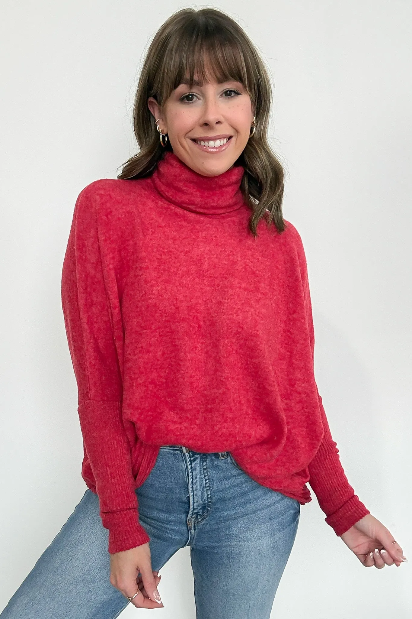 Emily Turtleneck Melange Knit Sweater