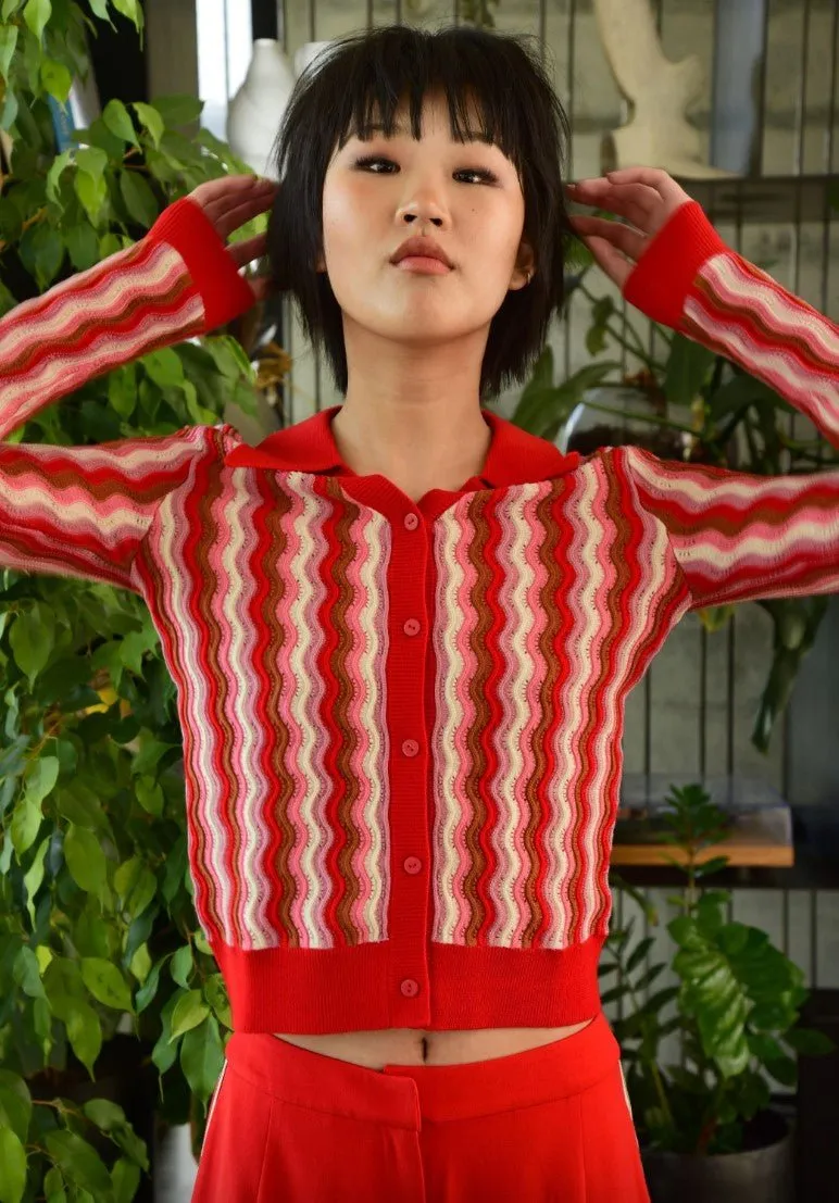 Feeling Fine Top | Red Multi