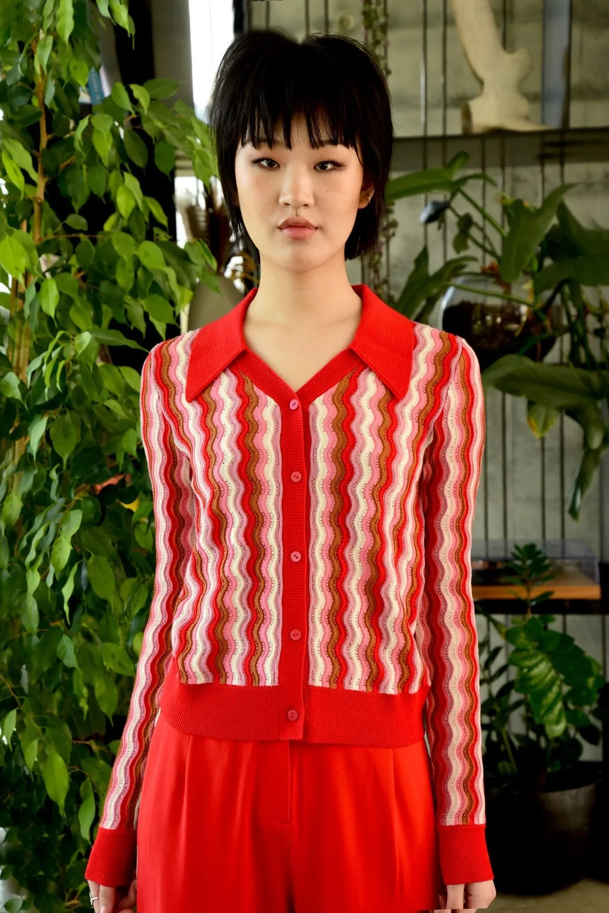 Feeling Fine Top | Red Multi