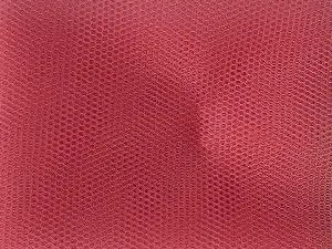Fiery Rose Plain Net Fabric