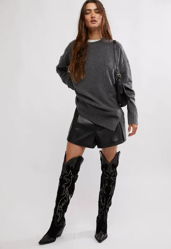 Free People - Phoebe Pullover Dark Heather