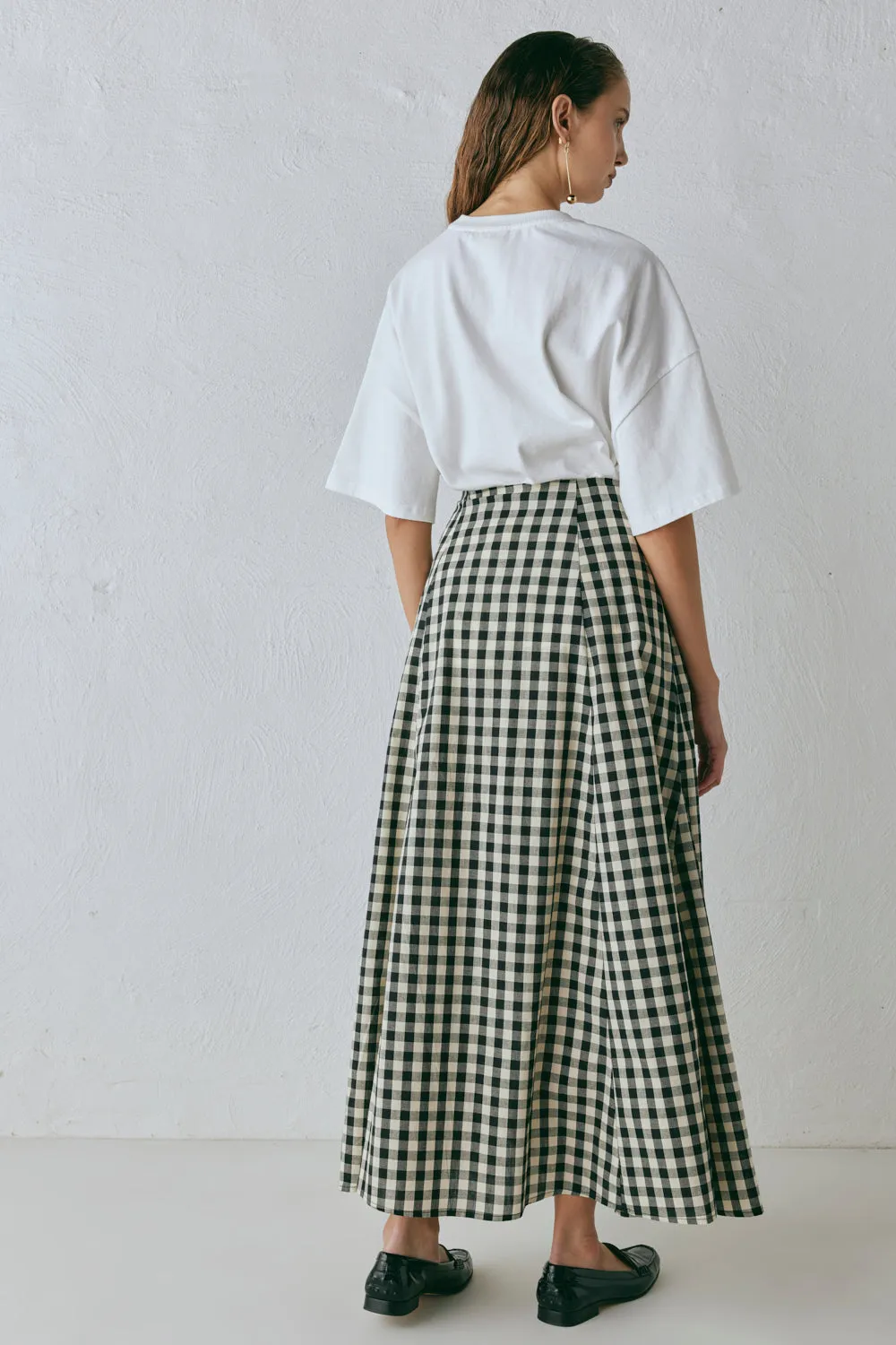 Hanni Maxi Skirt Black Check
