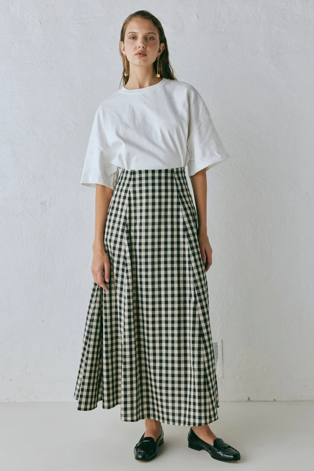 Hanni Maxi Skirt Black Check