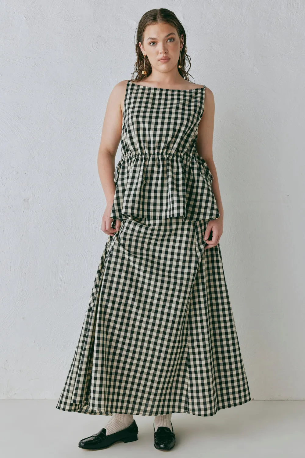 Hanni Maxi Skirt Black Check