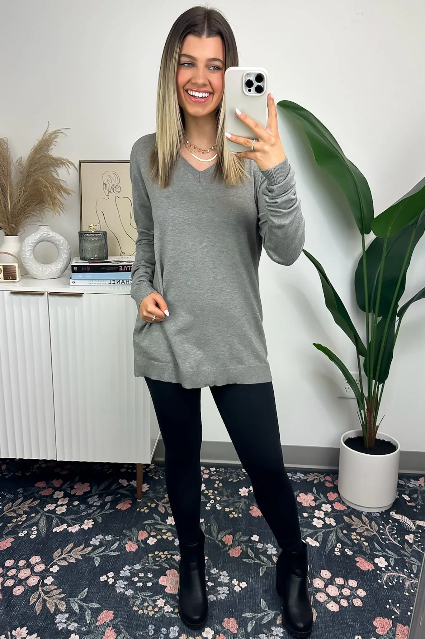Hariata V-Neck Sweater Top - FINAL SALE