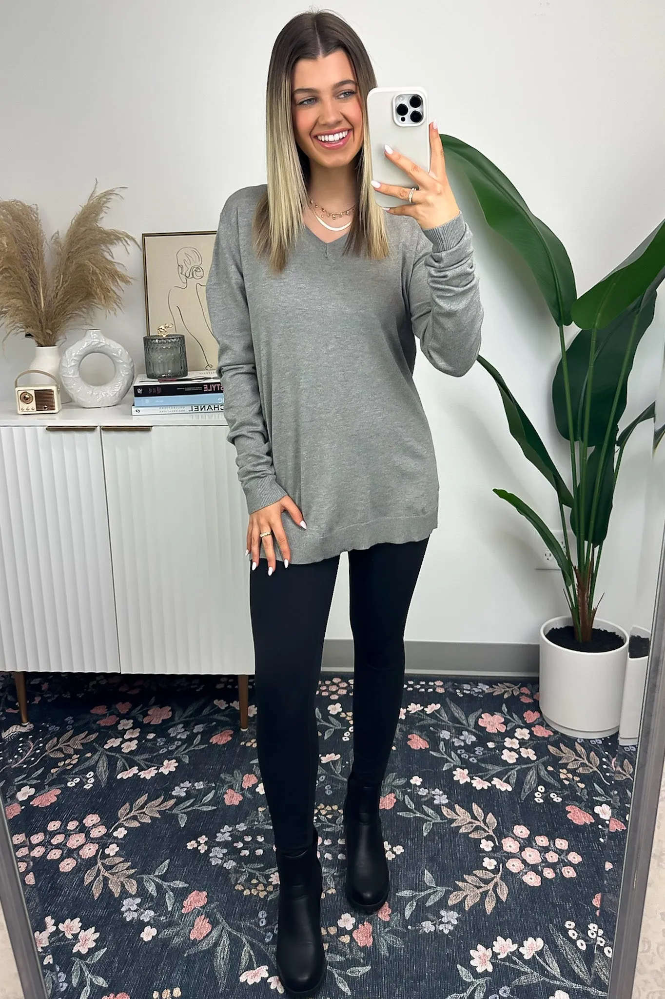 Hariata V-Neck Sweater Top - FINAL SALE