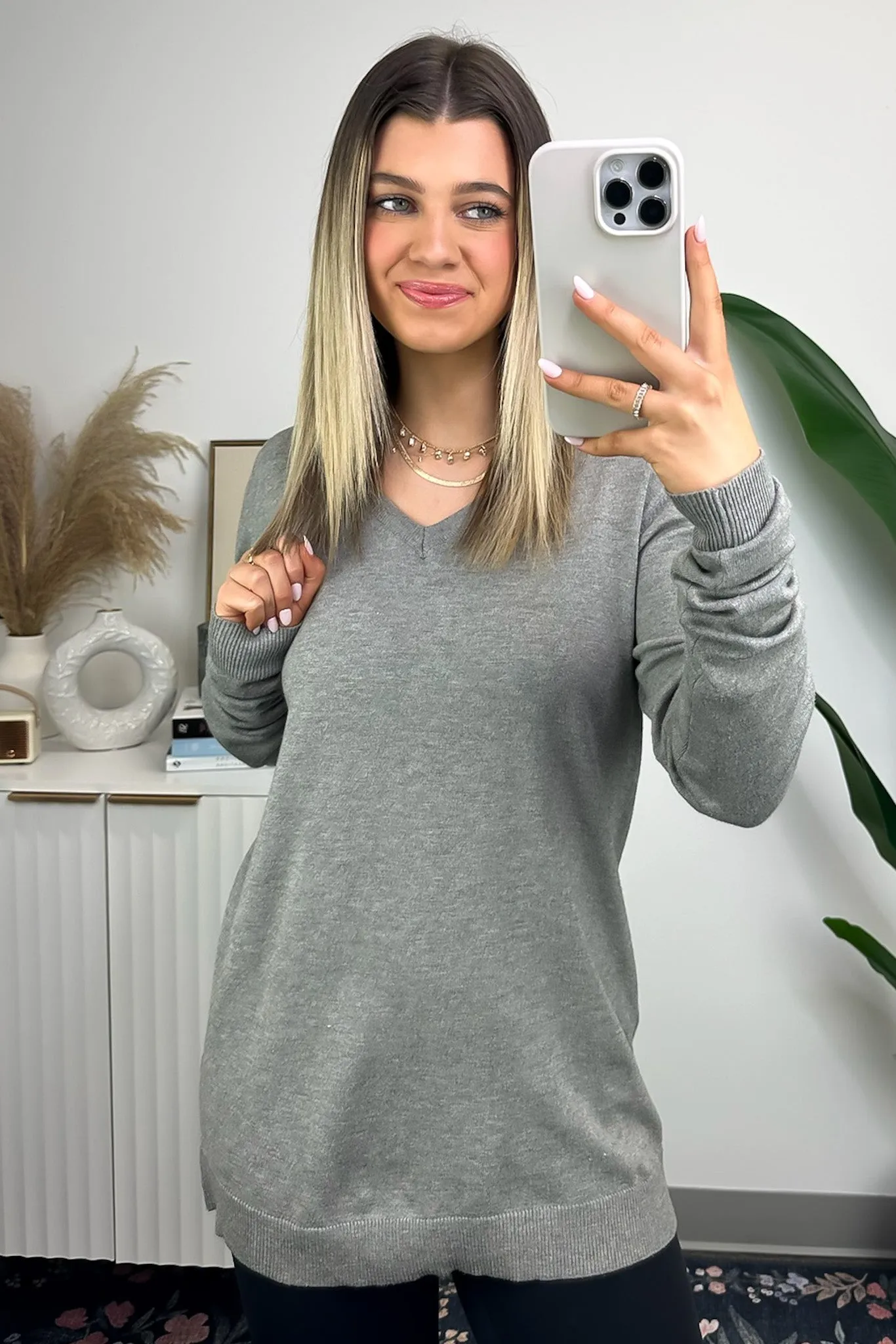 Hariata V-Neck Sweater Top - FINAL SALE