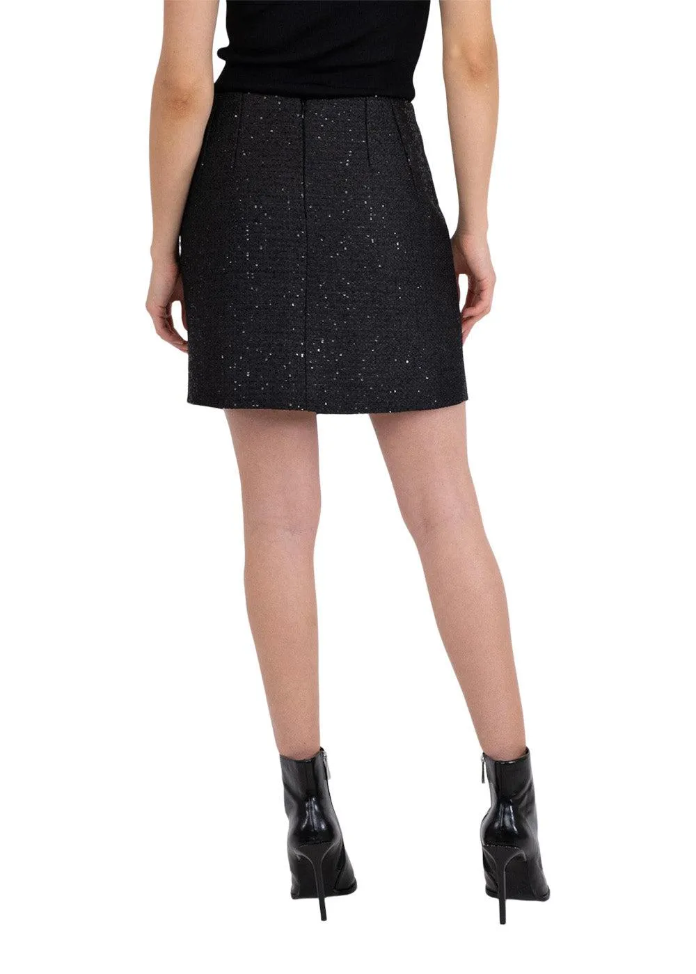 Helmine Sequins Skirt - Black