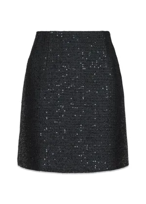 Helmine Sequins Skirt - Black