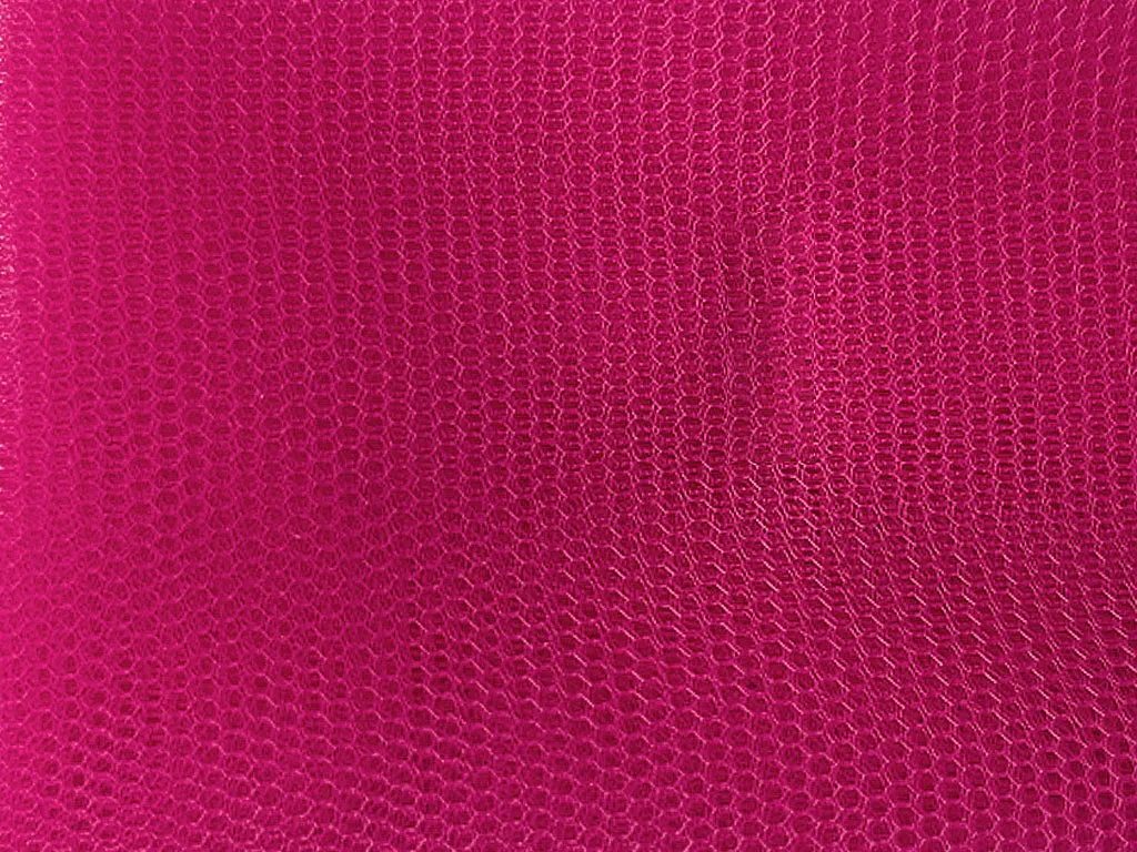 Hot Pink Plain Net Fabric