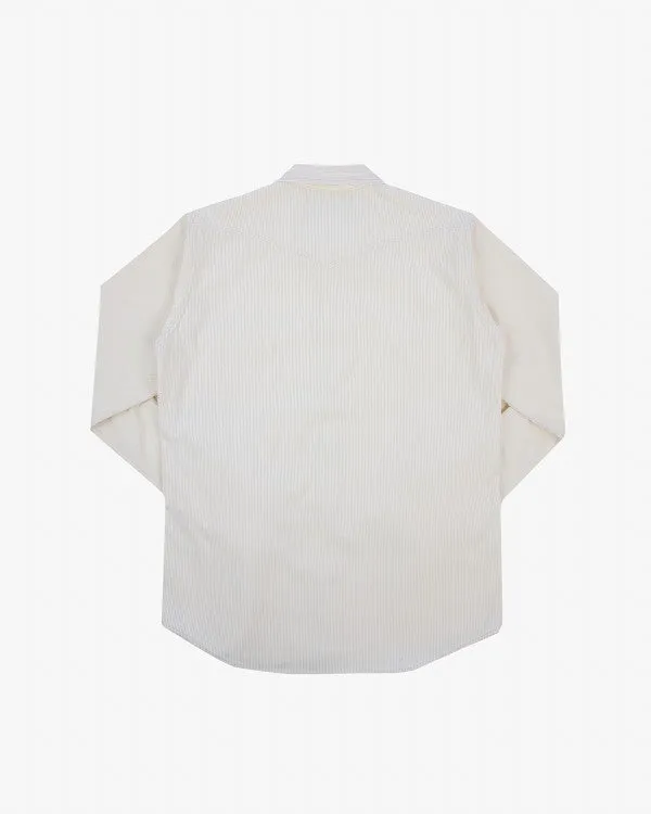 Iron Heart IHSH-398 11oz Corduroy Western Shirt - Off White