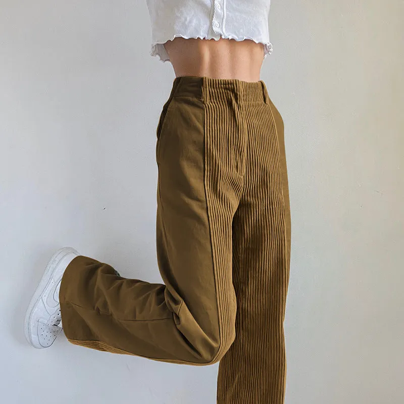 Janet Casual Corduroy Woman Pants