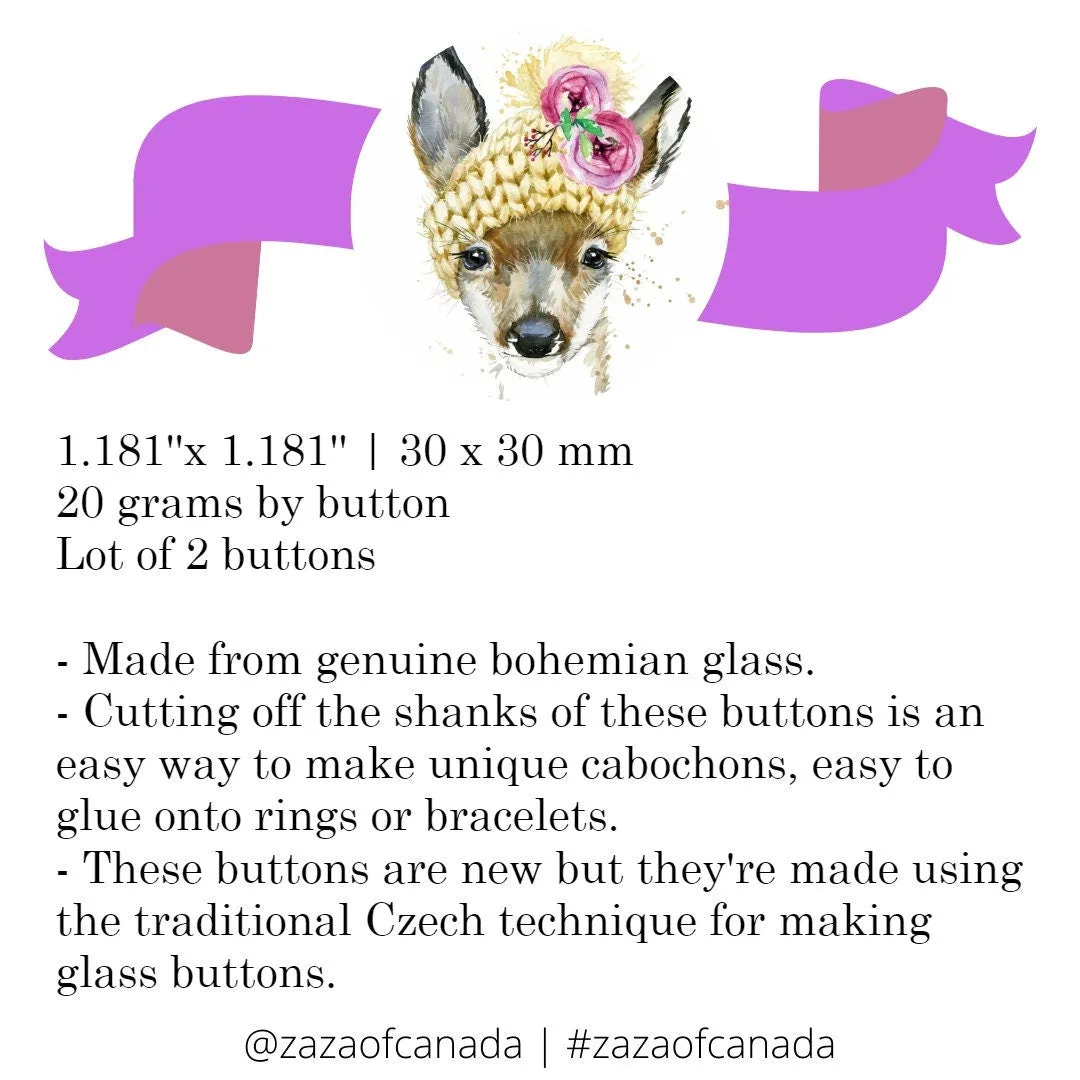 Jewel Buttons with shank back